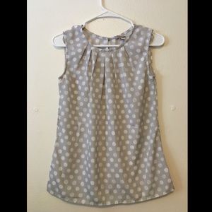 Polka dot gray tank